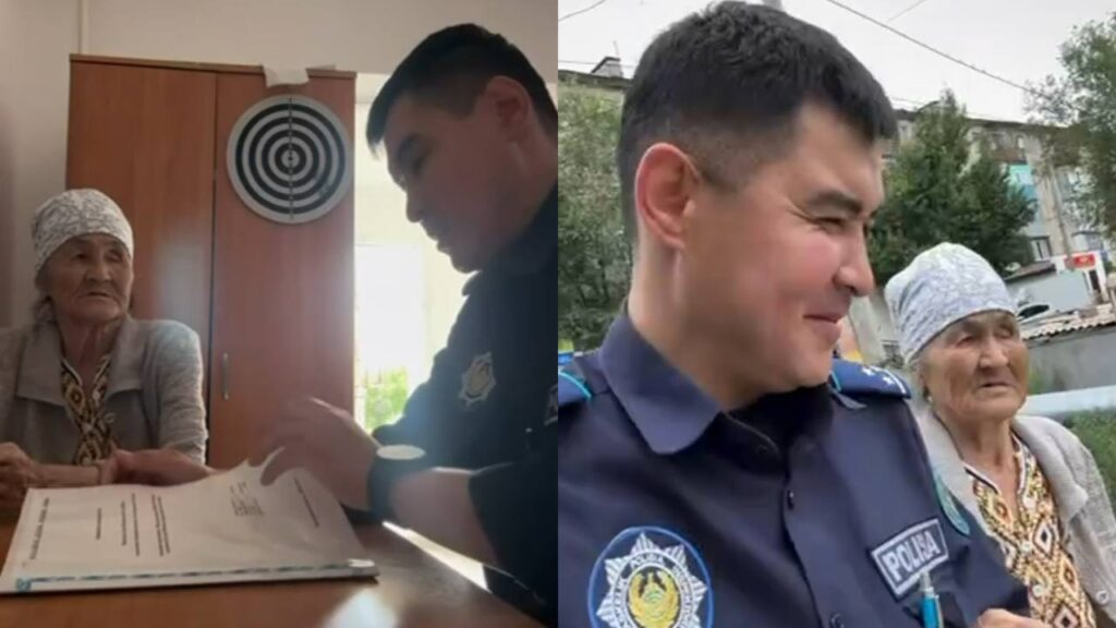 Ақтөбе облысында учаскелік полицей адасып кеткен әжені туған-туыстарымен қауыштырды